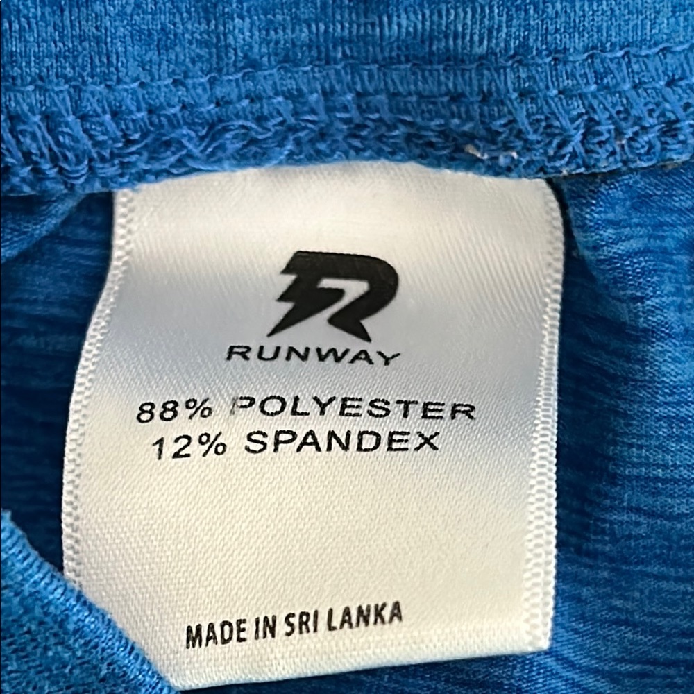 Runway Boys 16 Blue Athletic Shorts -Quick Dry and Moisture Wicking - Picture 3 of 8